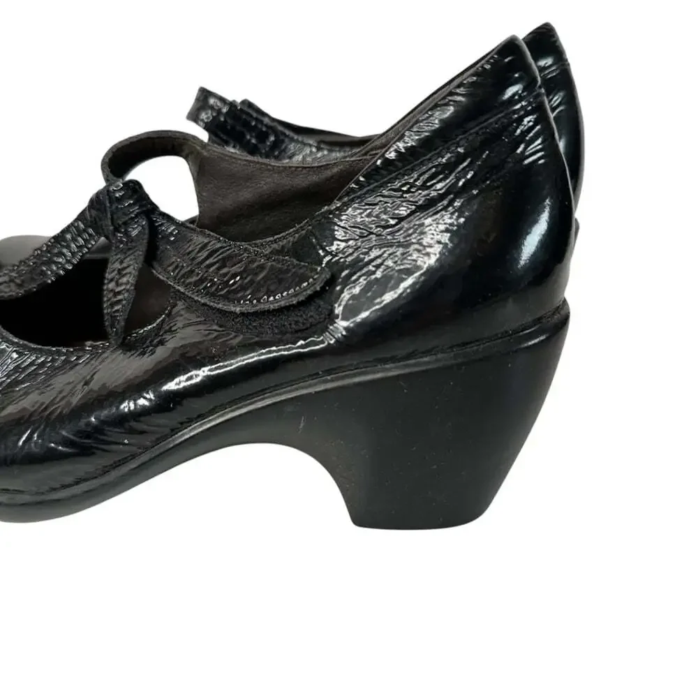 Naot Classic Pleasure Mary Jane Black Leather Comfort Work Shoes EU 38